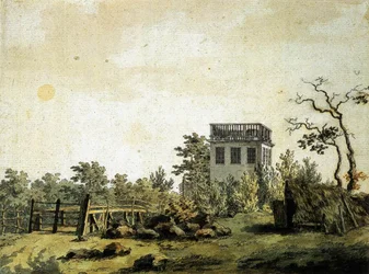 Landschap met paviljoen